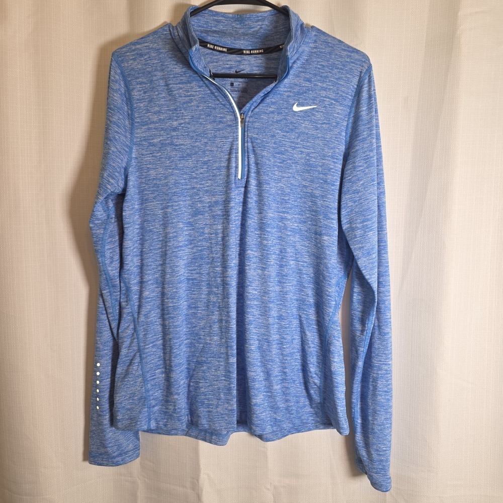Nike Element Dri-Fit Blue Long Sleeve Women's Running Shirt w/Thumb Holes Size L